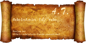 Adelstein Tünde névjegykártya