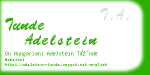 tunde adelstein business card